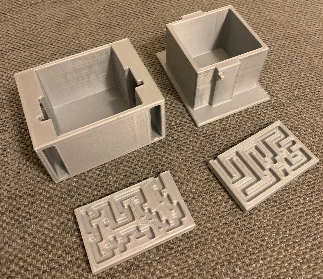Maze gift box (hard to open) by Andersrodem - Thingiverse