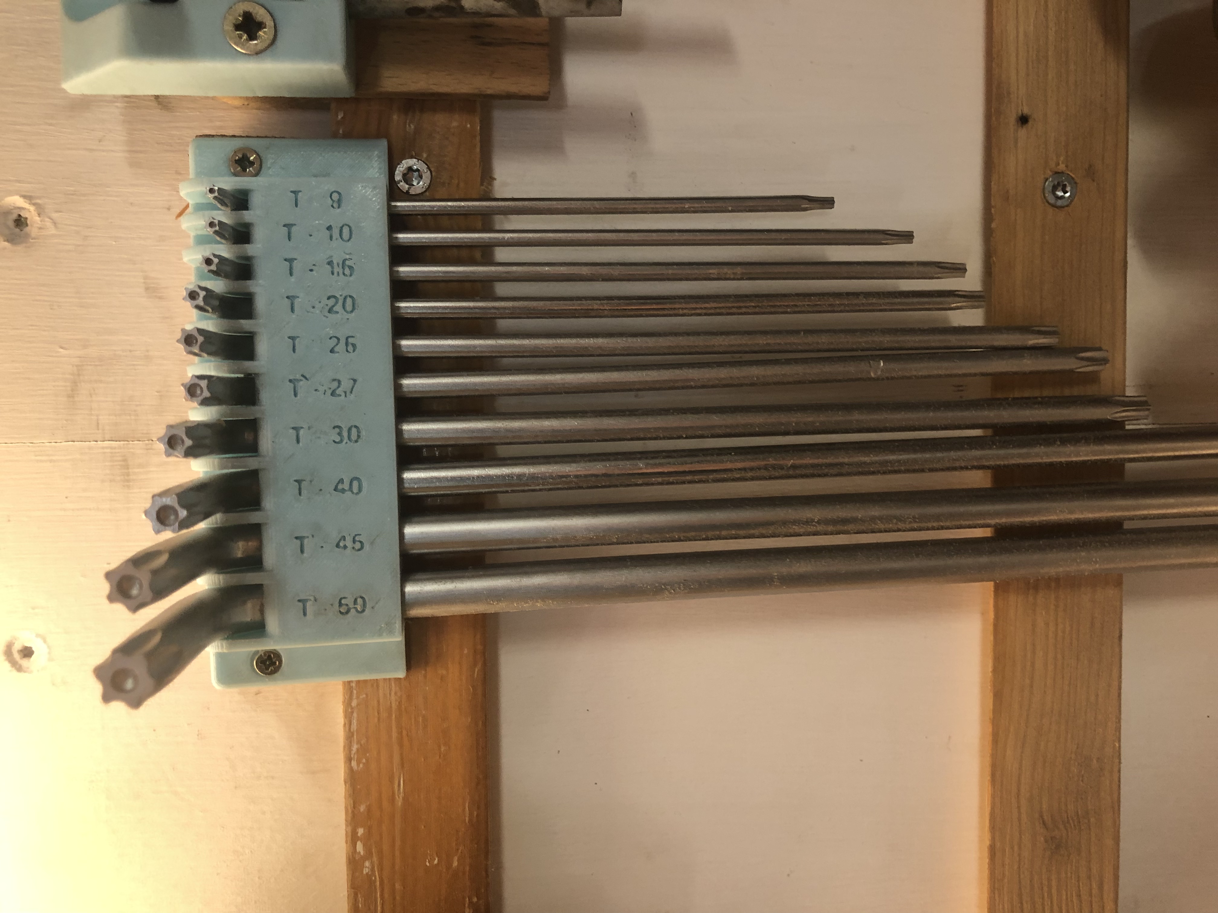 Torx French cleat holder