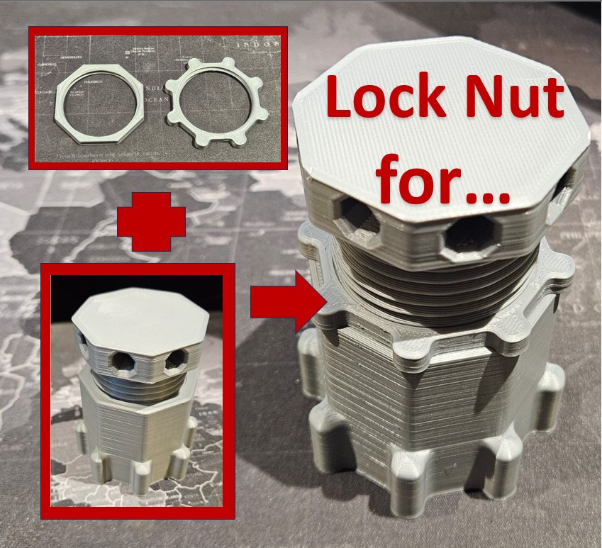 Lock Nut for Adjustable Height Support
