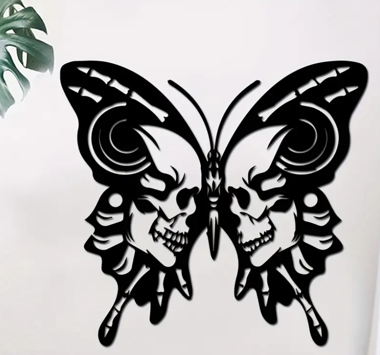 Butterfly Skull Wall Decor