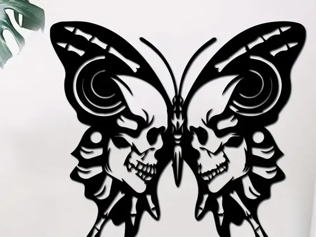 Butterfly Skull Wall Decor