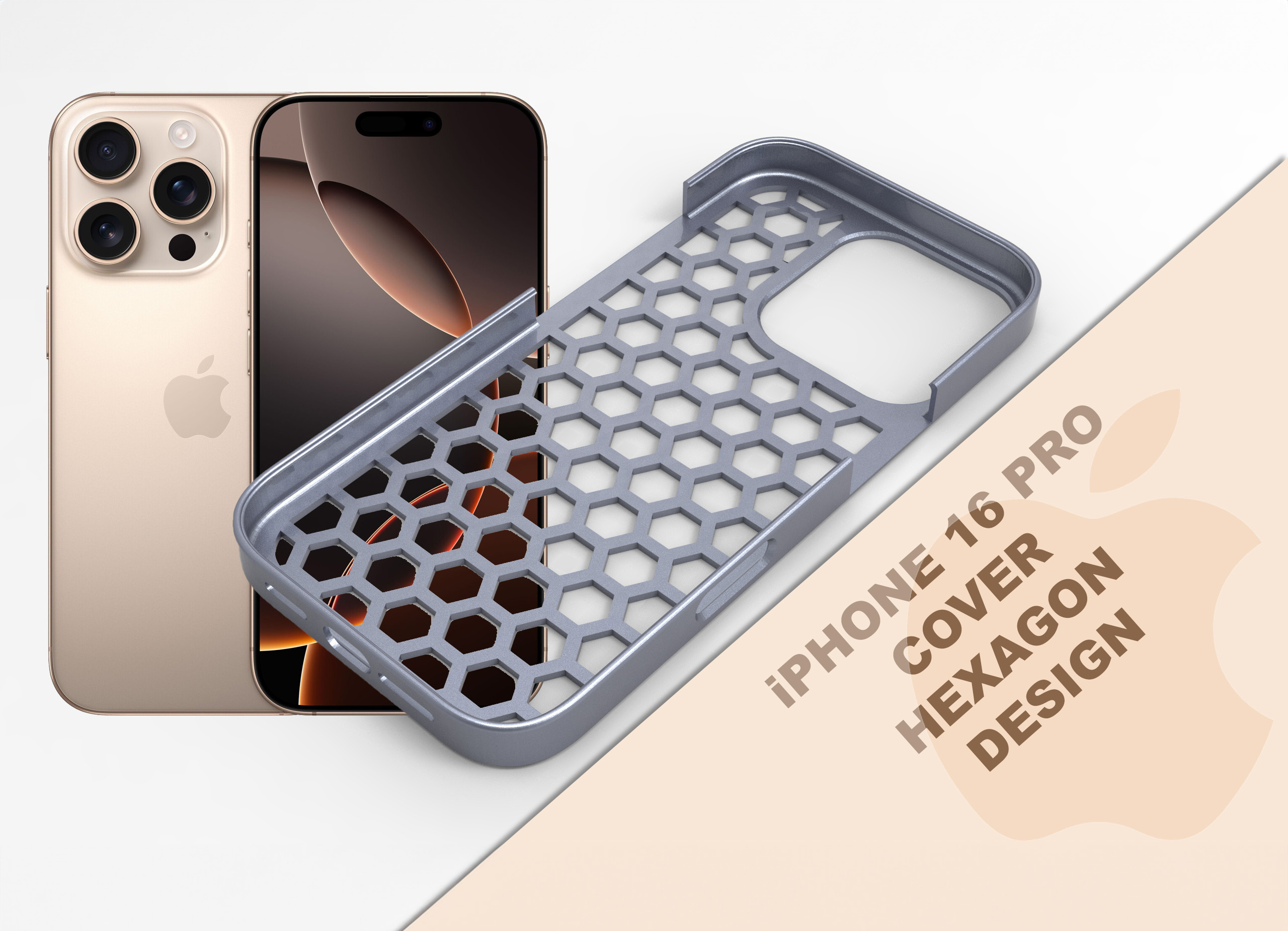 iPhone 16 Pro - Cover / Case Hexagon design