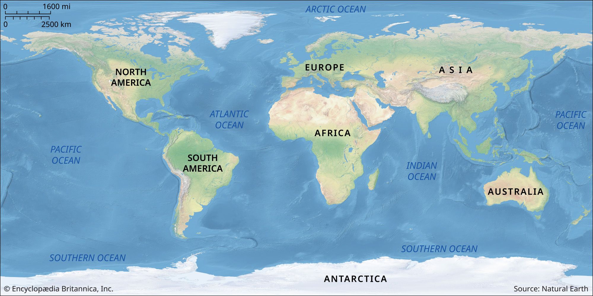 World Map in 2D wall Art