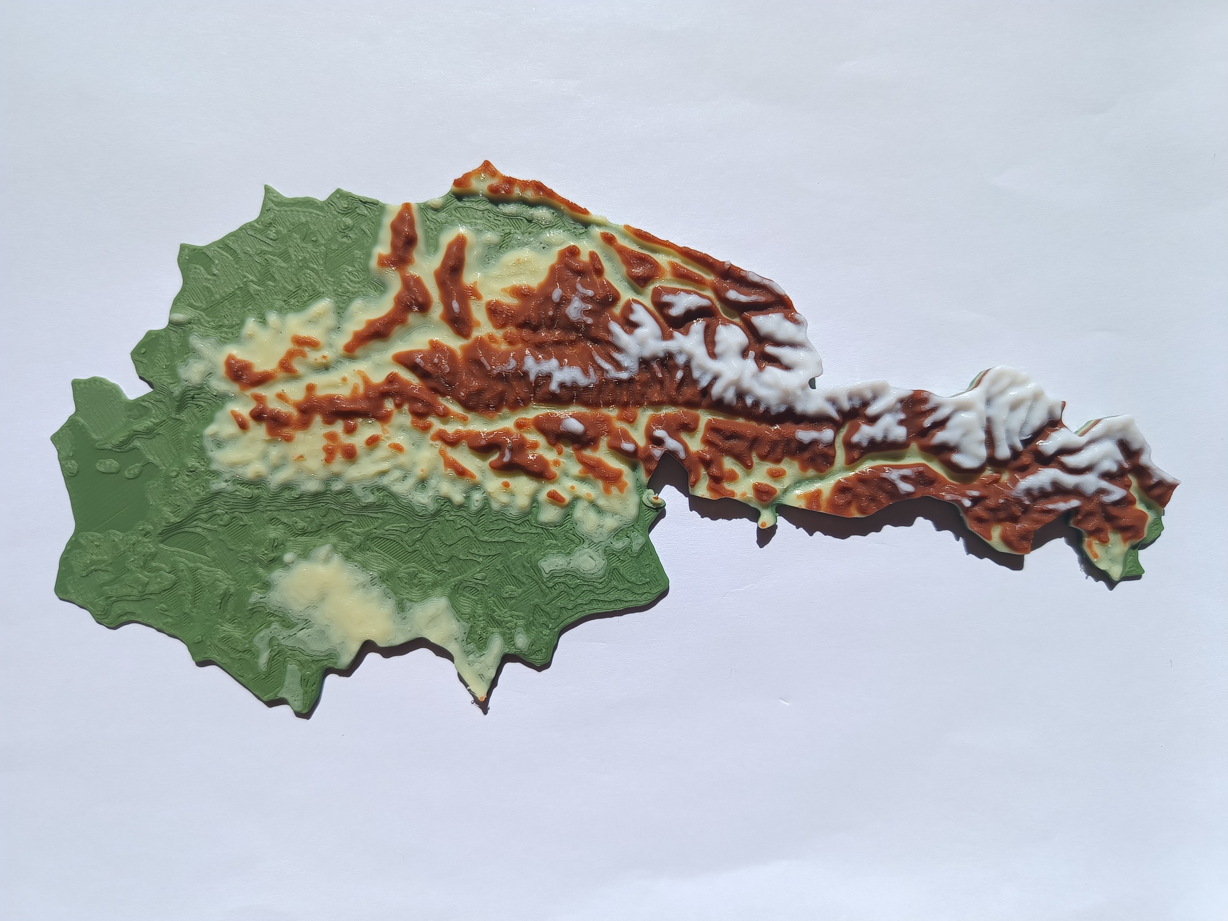 Terrain Map - Colored - Austria