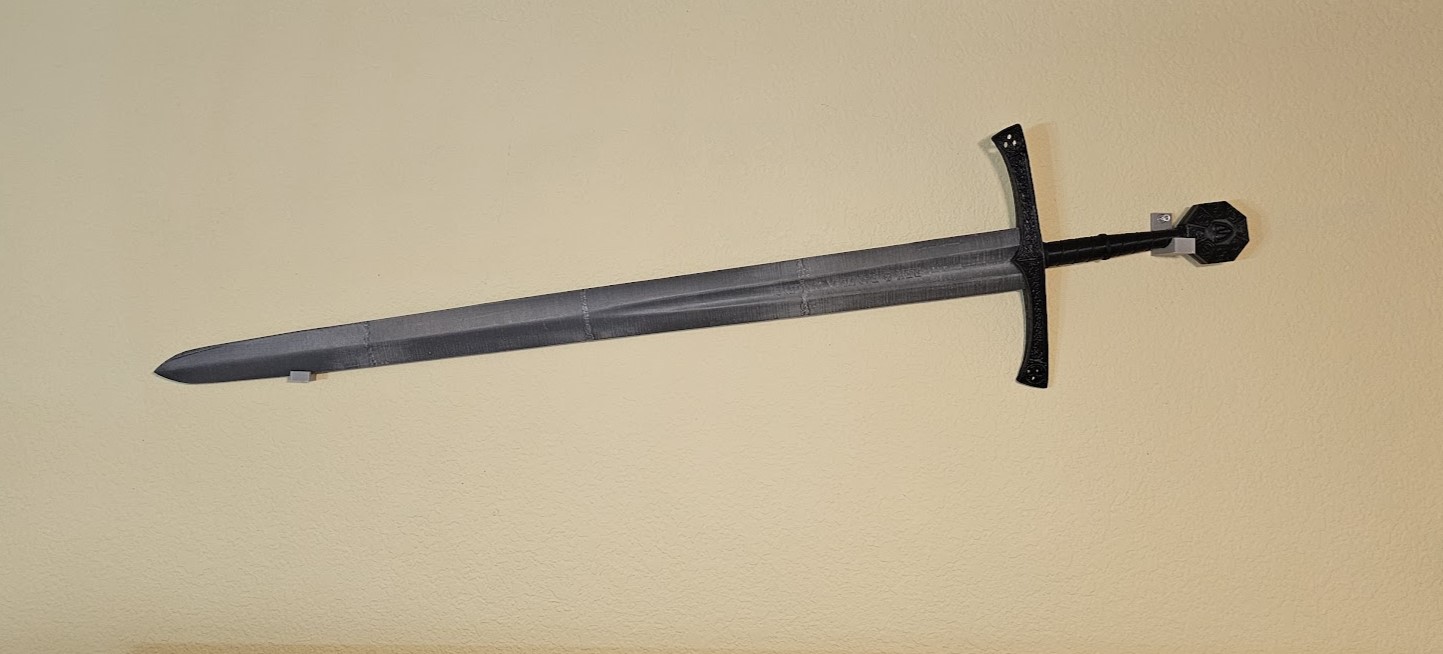 Miniatura 3 do modelo 3D Model Sword Wall Mount - Pushpin