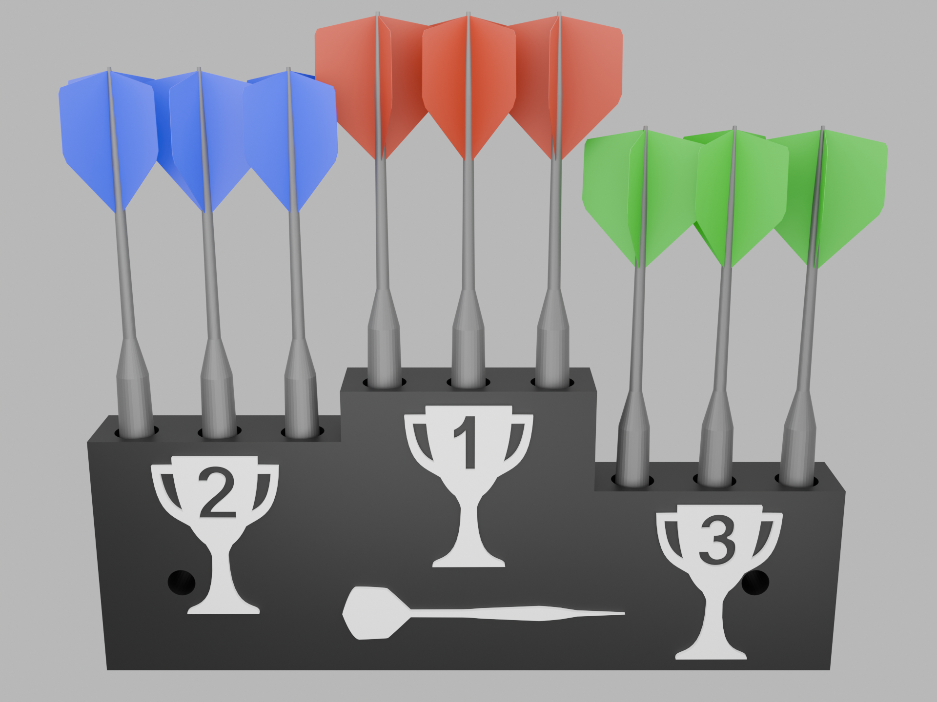 Darts rack podium