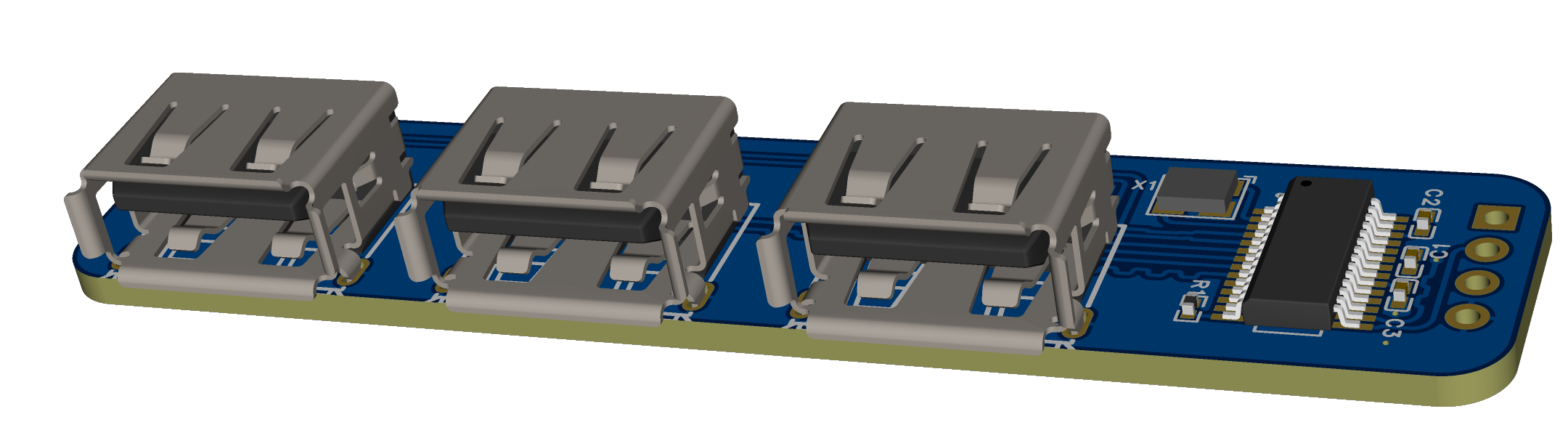 3 port USB hub for Rigol DHO800/900 series Oscilloscopes