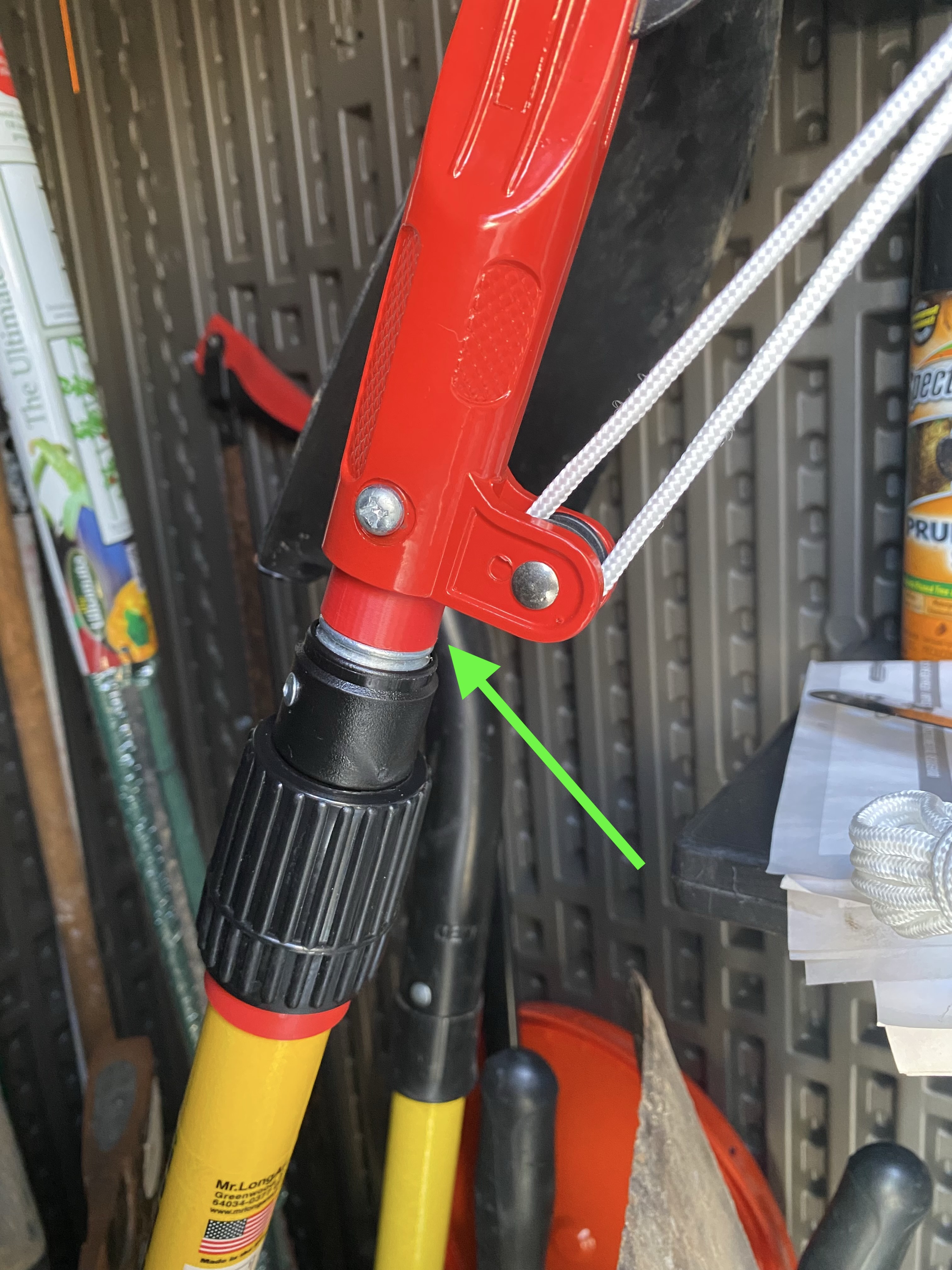 Fiber Glass Threaded Pole To Pinned Tree Pruner Adapter