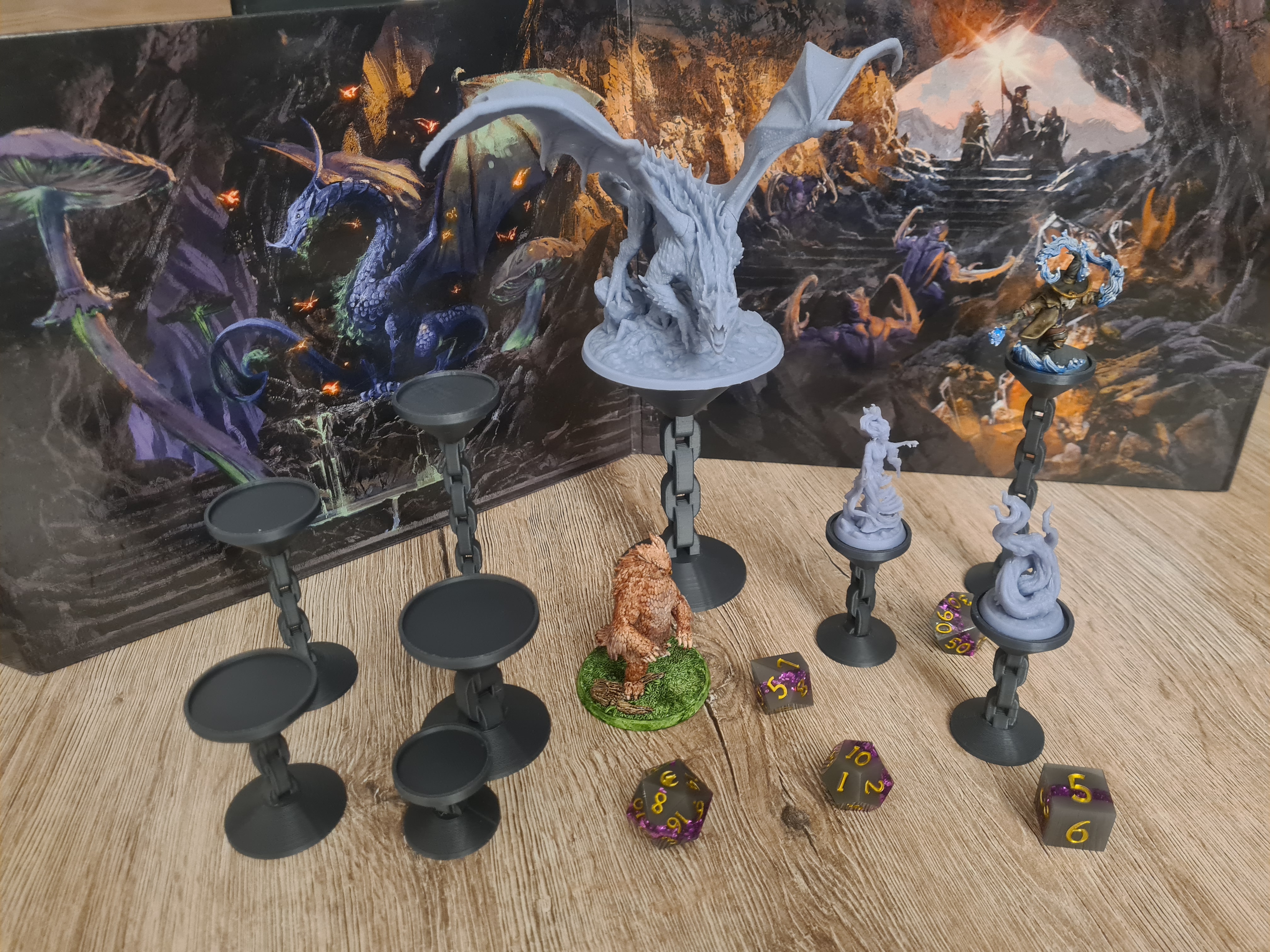 Miniatura 2 do modelo 3D Miniature riser (DnD, Warhammer, flying, display)