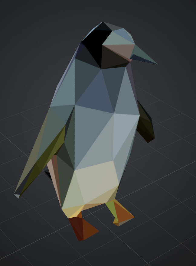 A low poly penguin model
