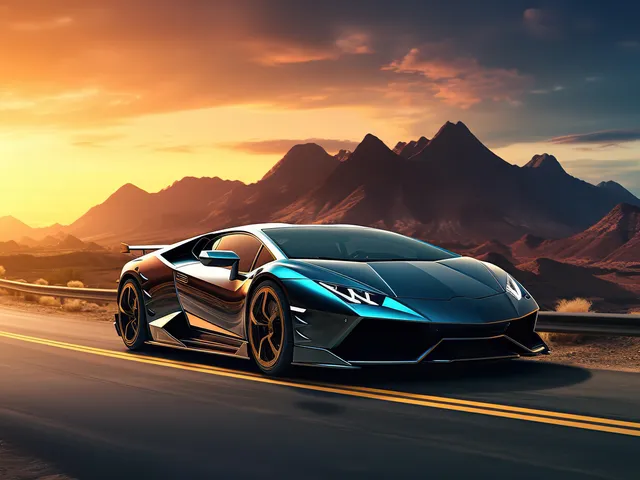 Lamborghini car 2D Art