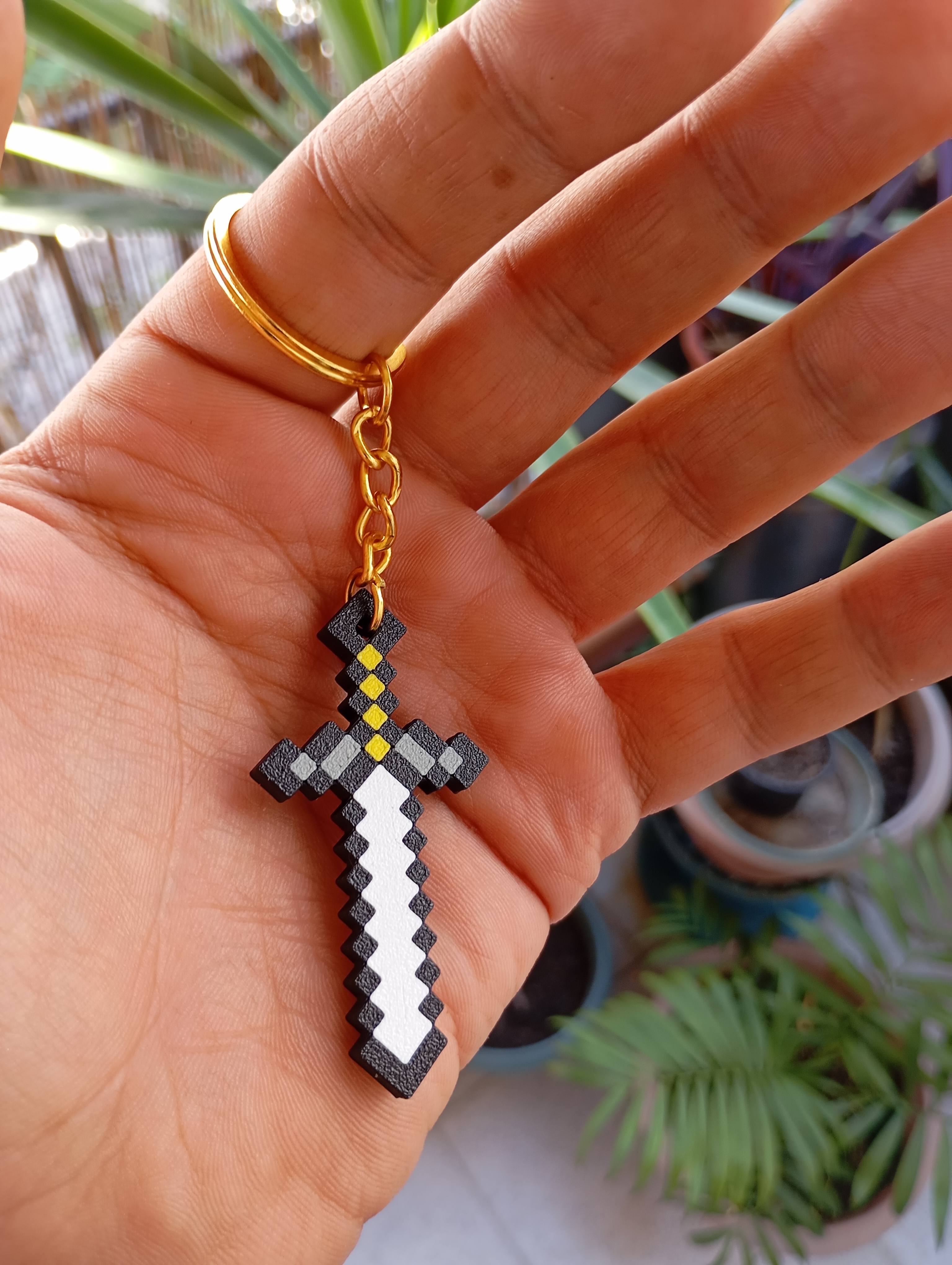 sword minecraft keychain