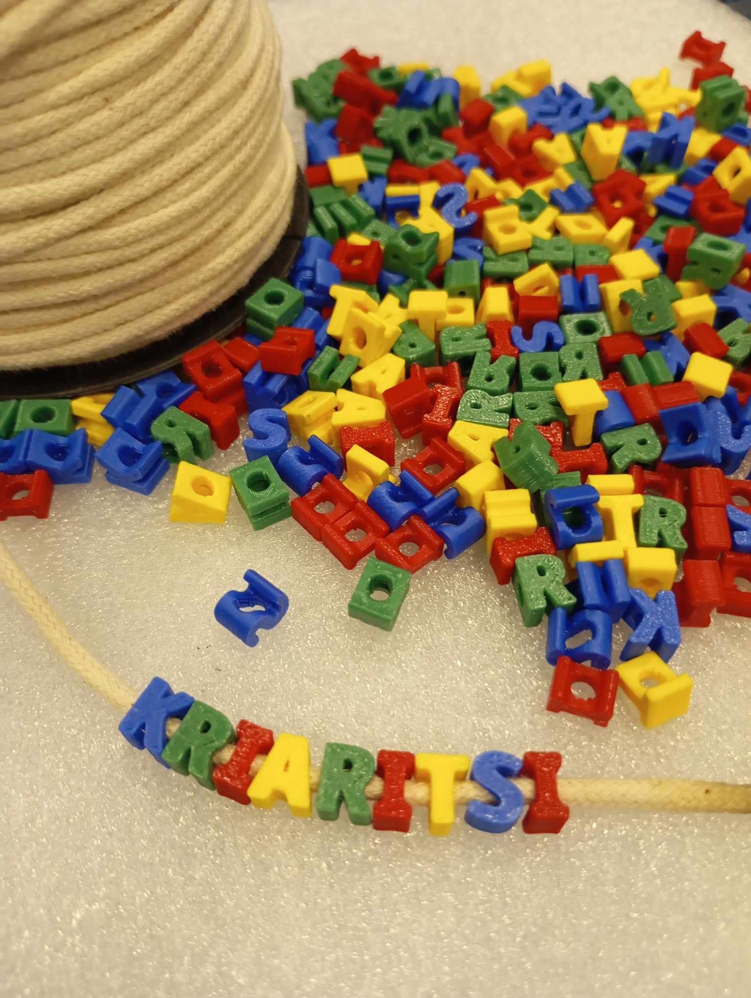 letter and numbers beads