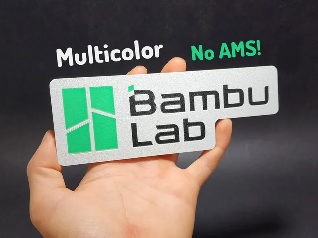 Bambu Lab logo Sign - No AMS or MMU Needed!