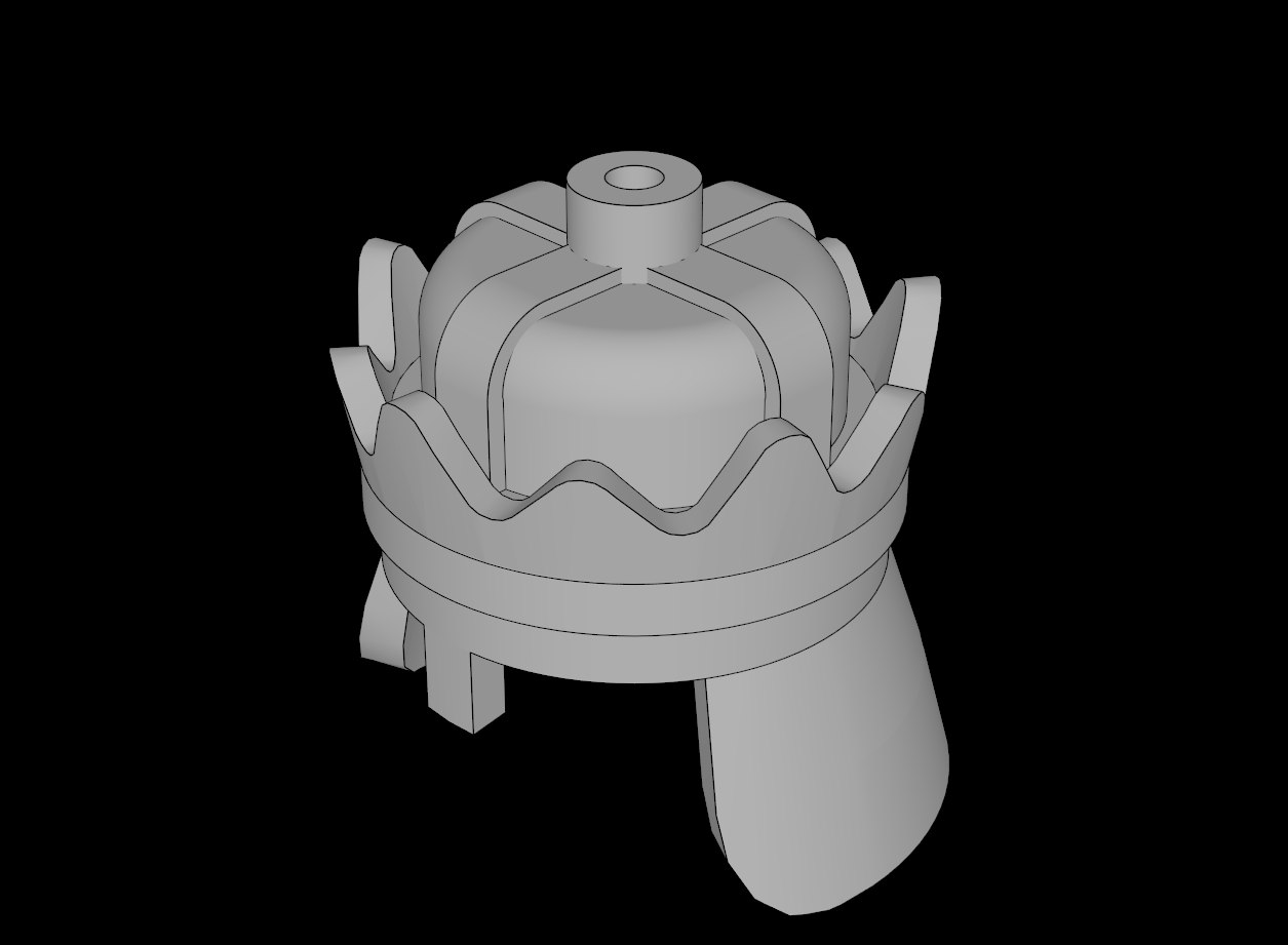 Lego Compatible (71015.dat) Minifig Hat Crown