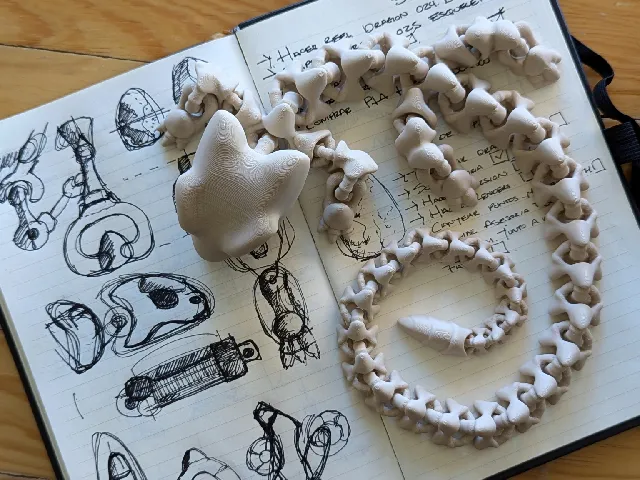 Articulated Dragon 025 | Print in place | No supports | STL