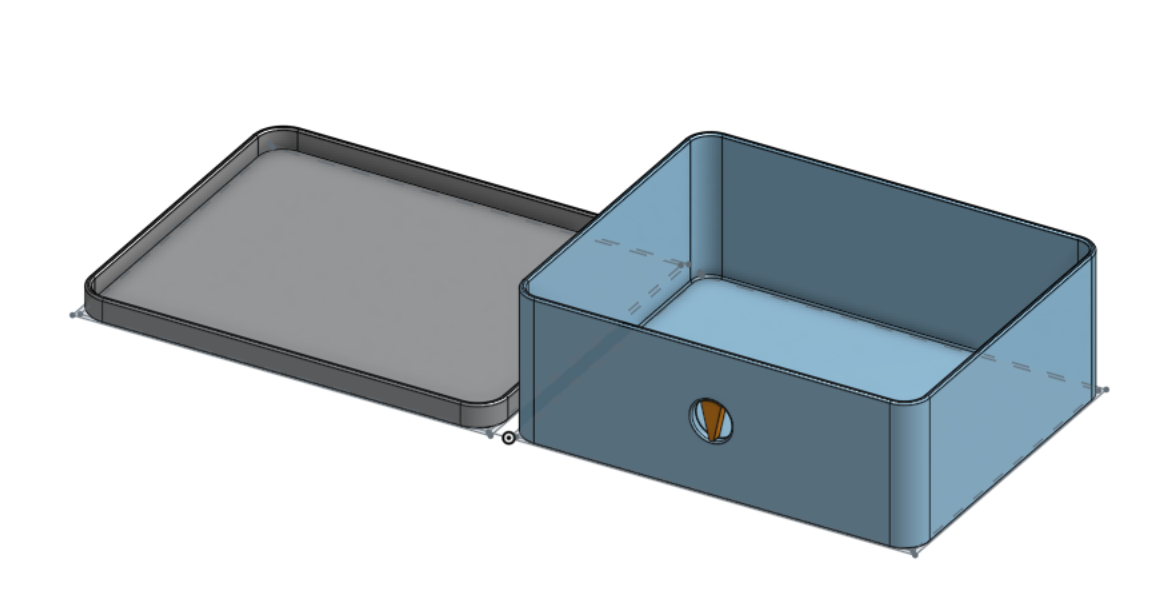 Parametric storage box with lid (Onshape)