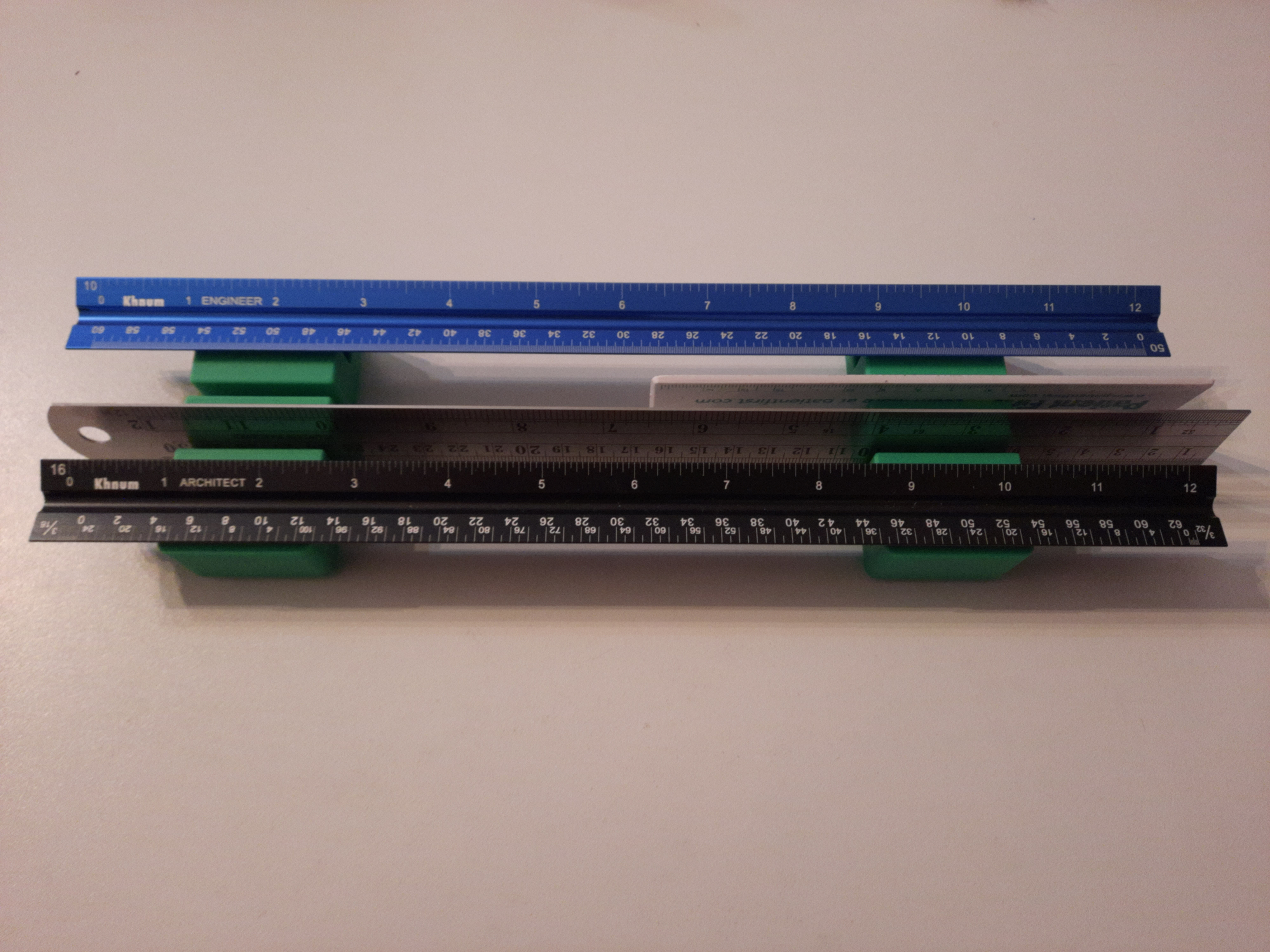 Gridfinity Architectural/Engineering Ruler Holder