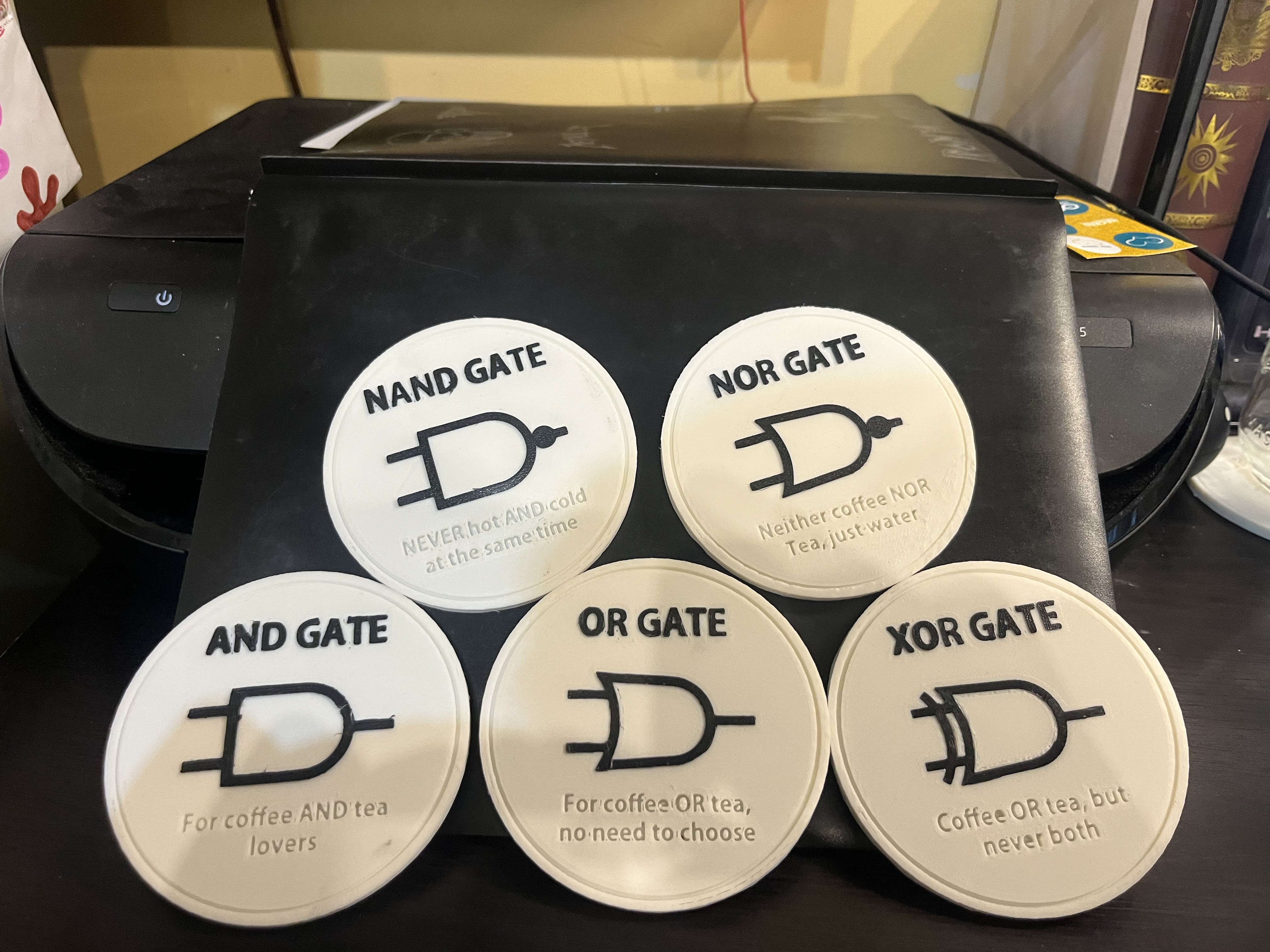 Logic Gate Coaster Set