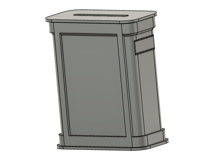 sliding drawer Tzedaka (charity) box