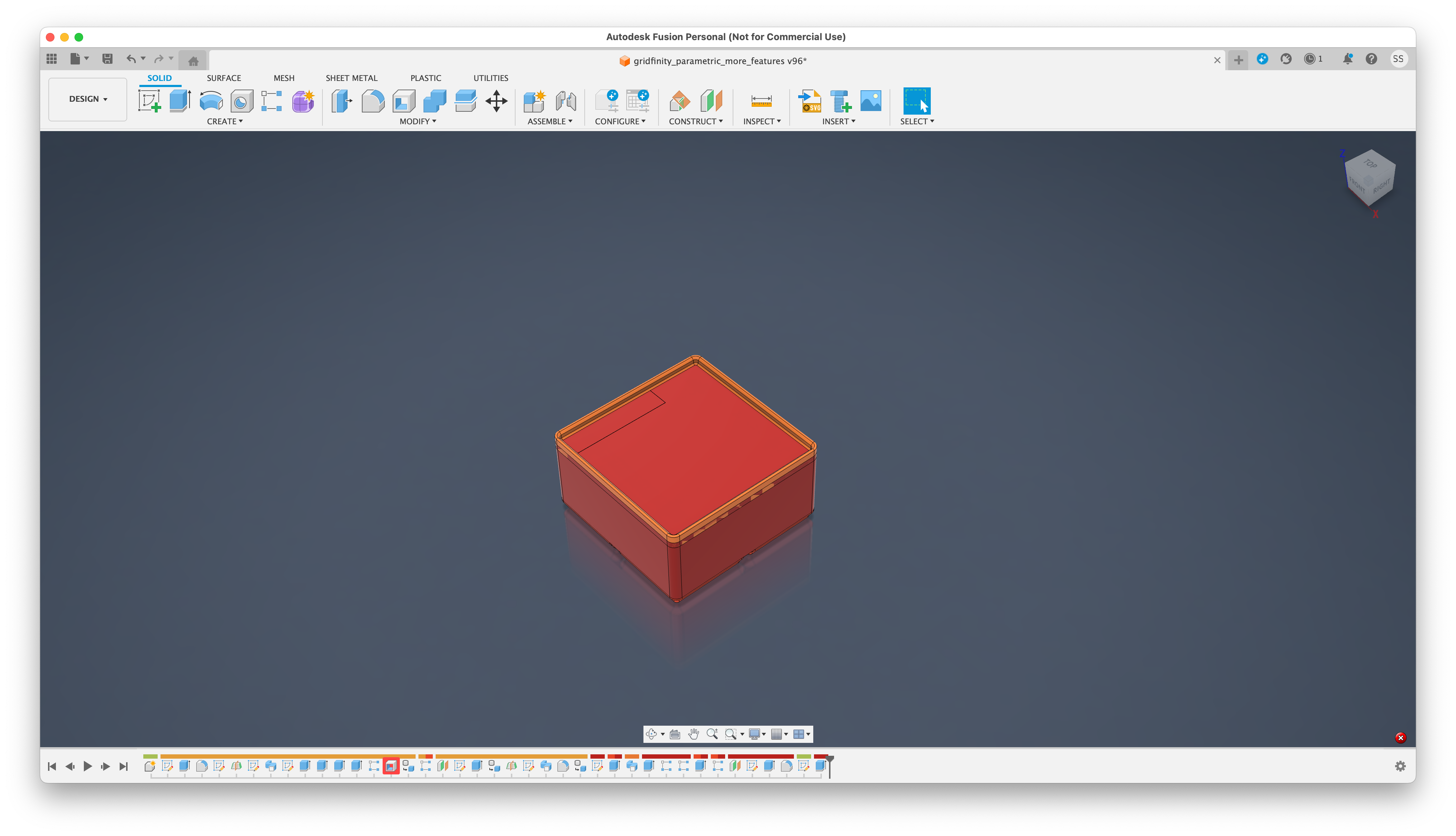 Miniatura 8 do modelo 3D Gridfinity Fully Parametric Container Fusion360