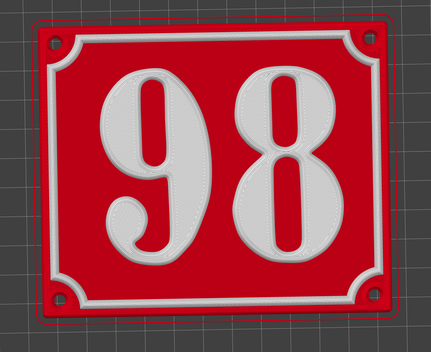 House number 98 - based on an 1950s original