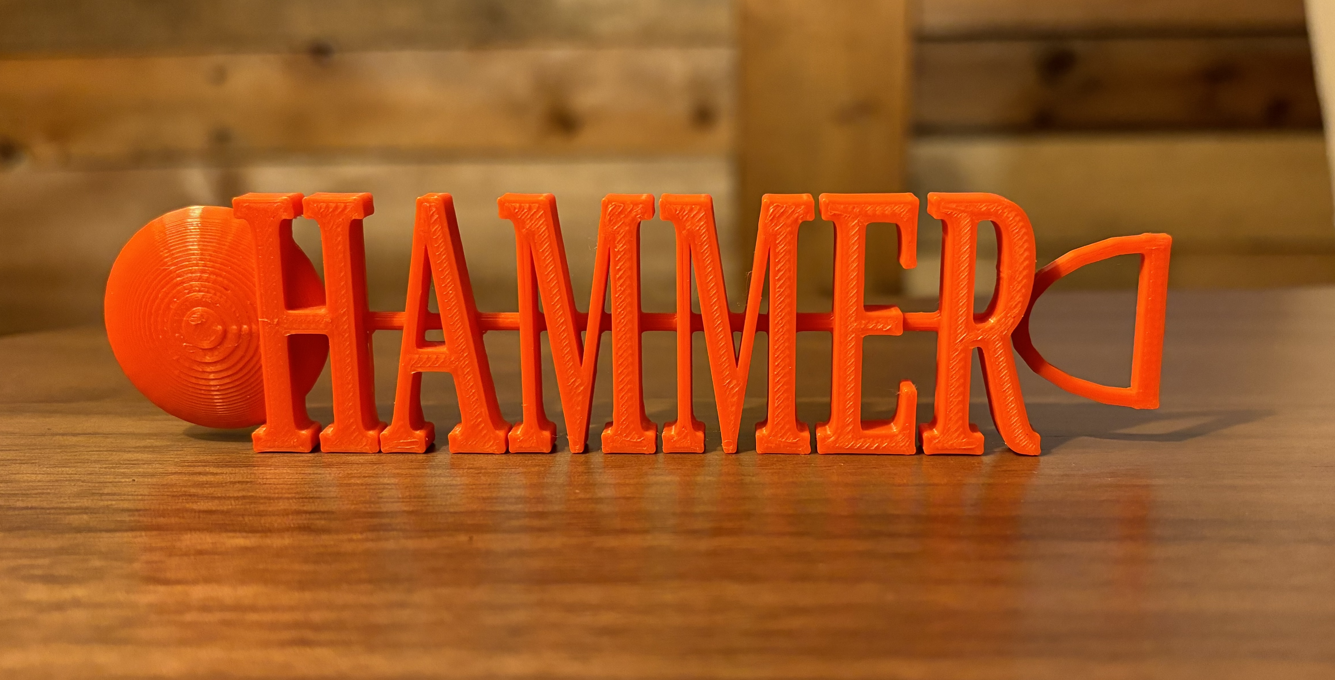 Hammer throw nameplate
