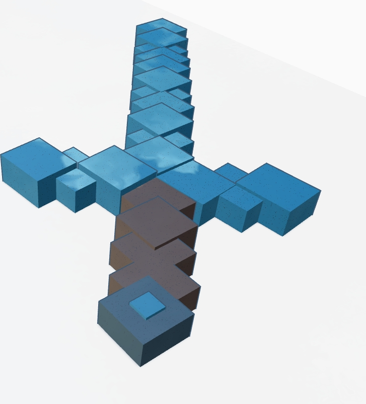 Miniatura 2 do modelo 3D Minecraft Diamond Sword