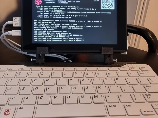 Pi 400 Screen Holder for Waveshare 7'' HDMI Display