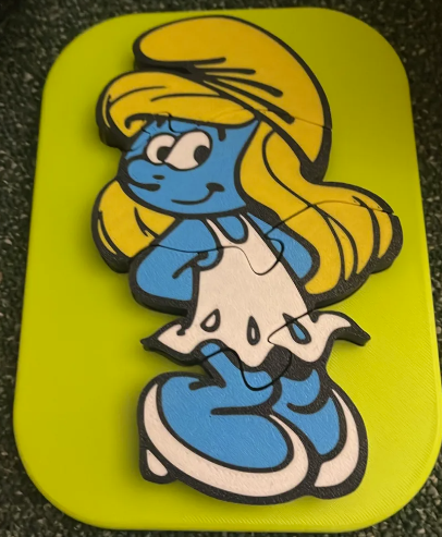 AMS - Smurfette - insert puzzle for kids