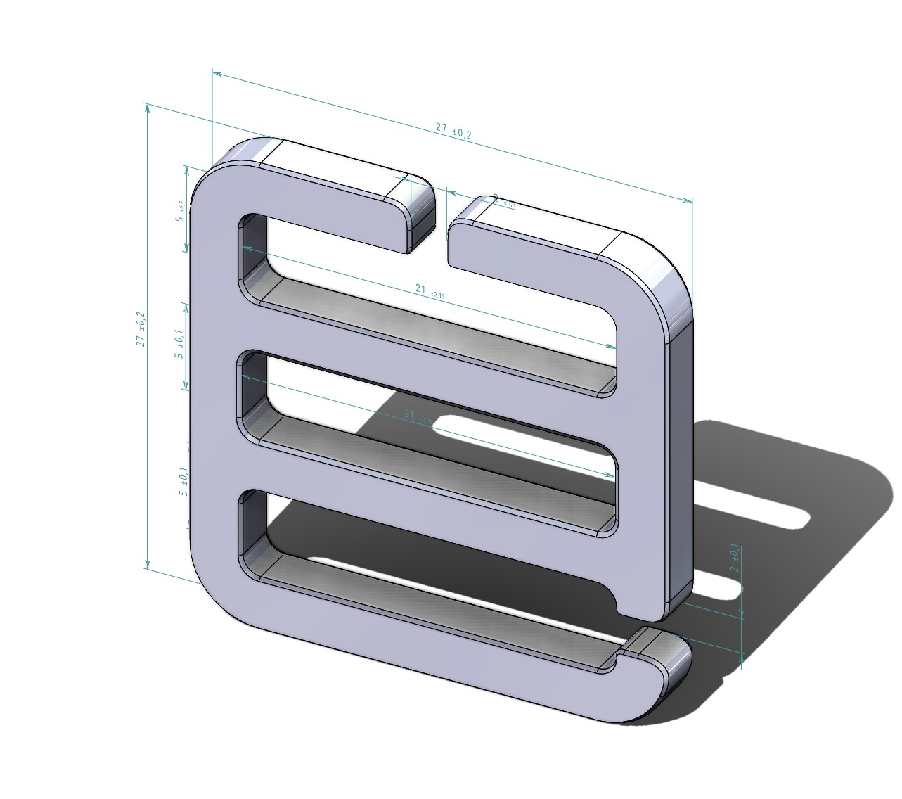 Plastic CLIP for Belt tape 20mm by Andrii Chernenko Download free STL