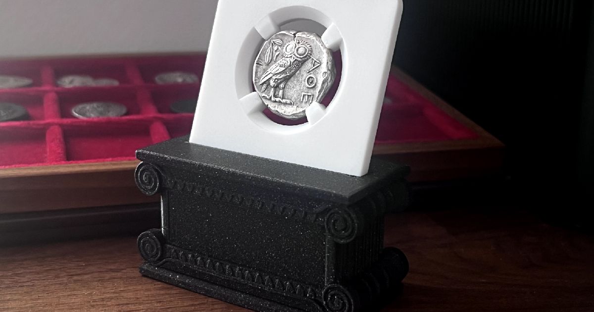 Ancient Coin Display Stand Ionic Column by m_castle Download free