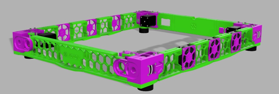 Voron 2.4 Draftshift/Toolchanger 350mm Build Extended Full Skirt Bottom Frame