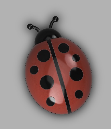 Miniatura 2 do modelo 3D Ladybug Magnet