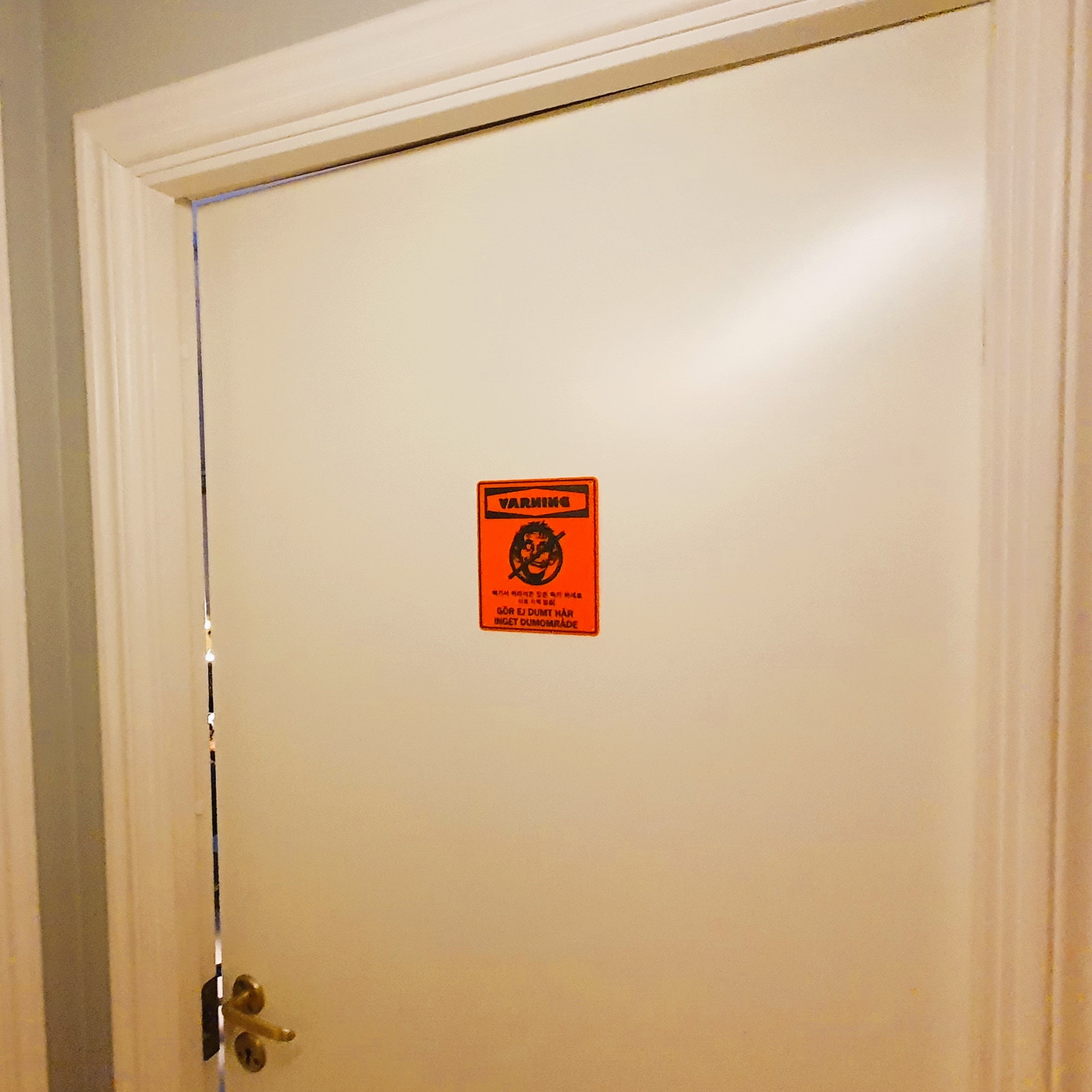 Comical Warning Sign None Dumb Here — miniatura 4
