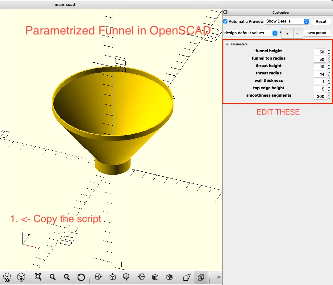 Parametric funnel by Jaakko Kenttä | Download free STL model ...