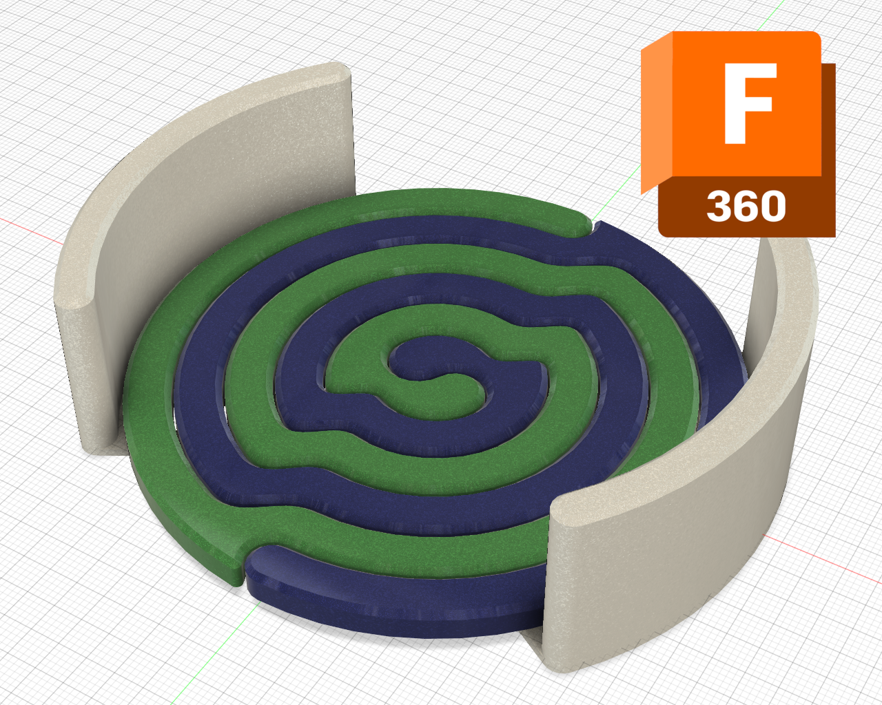 Intertwining Drink Coaster (Fusion360)