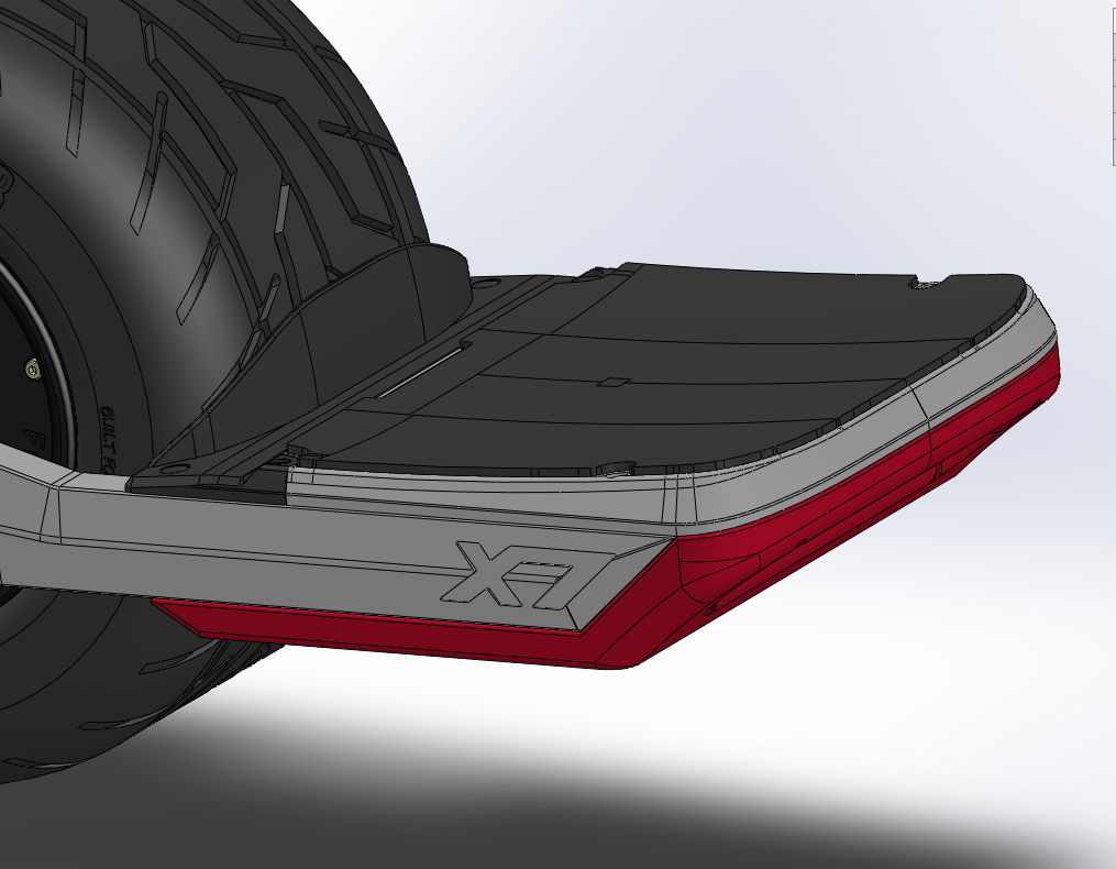 Funwheel injection molded footpad mini fender F+R