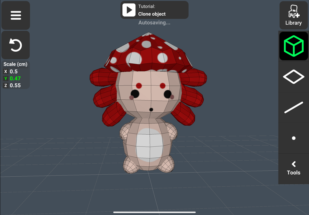 Mushroom Axolotl figurine