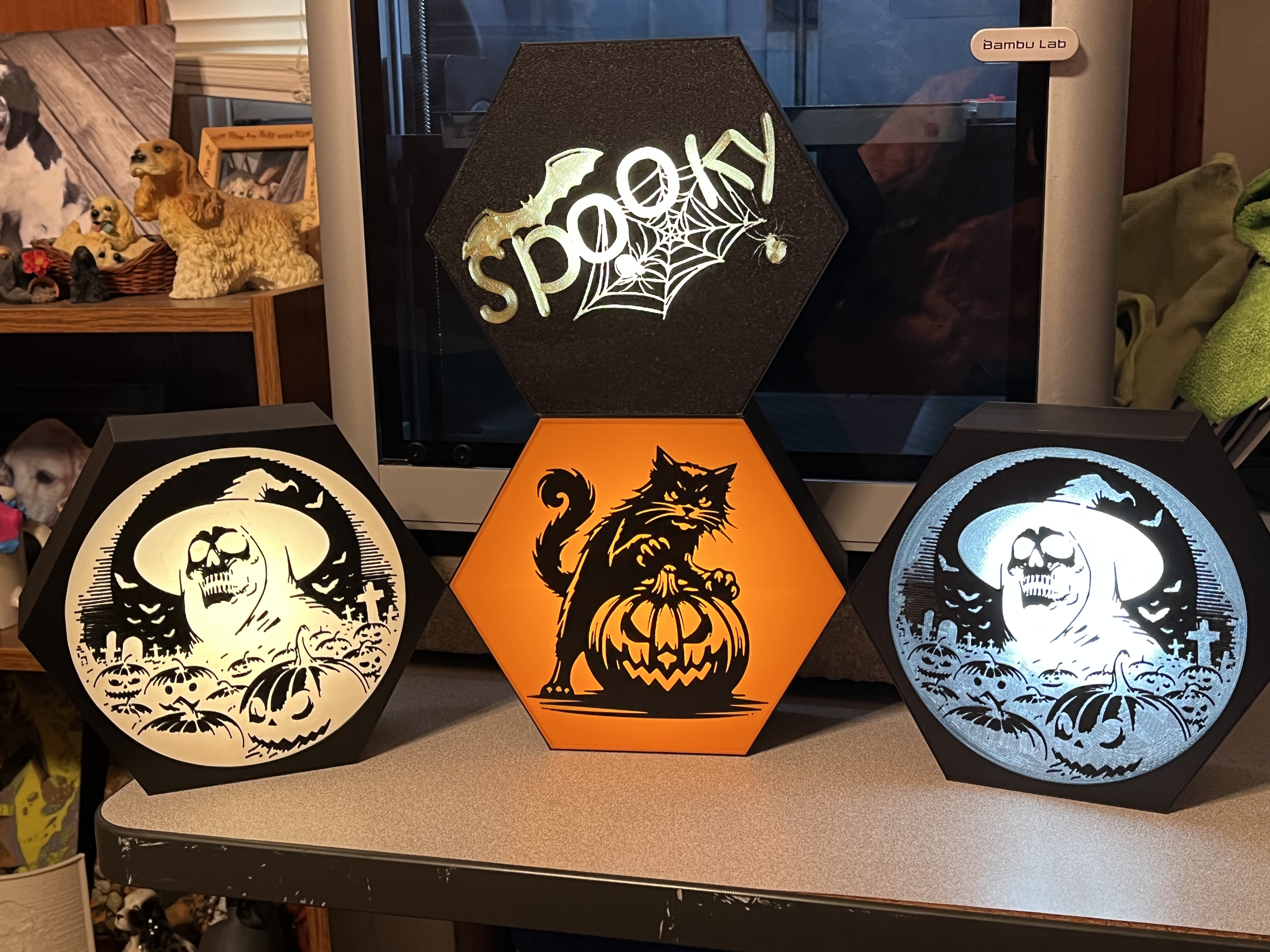 Halloween Hexagon Light box