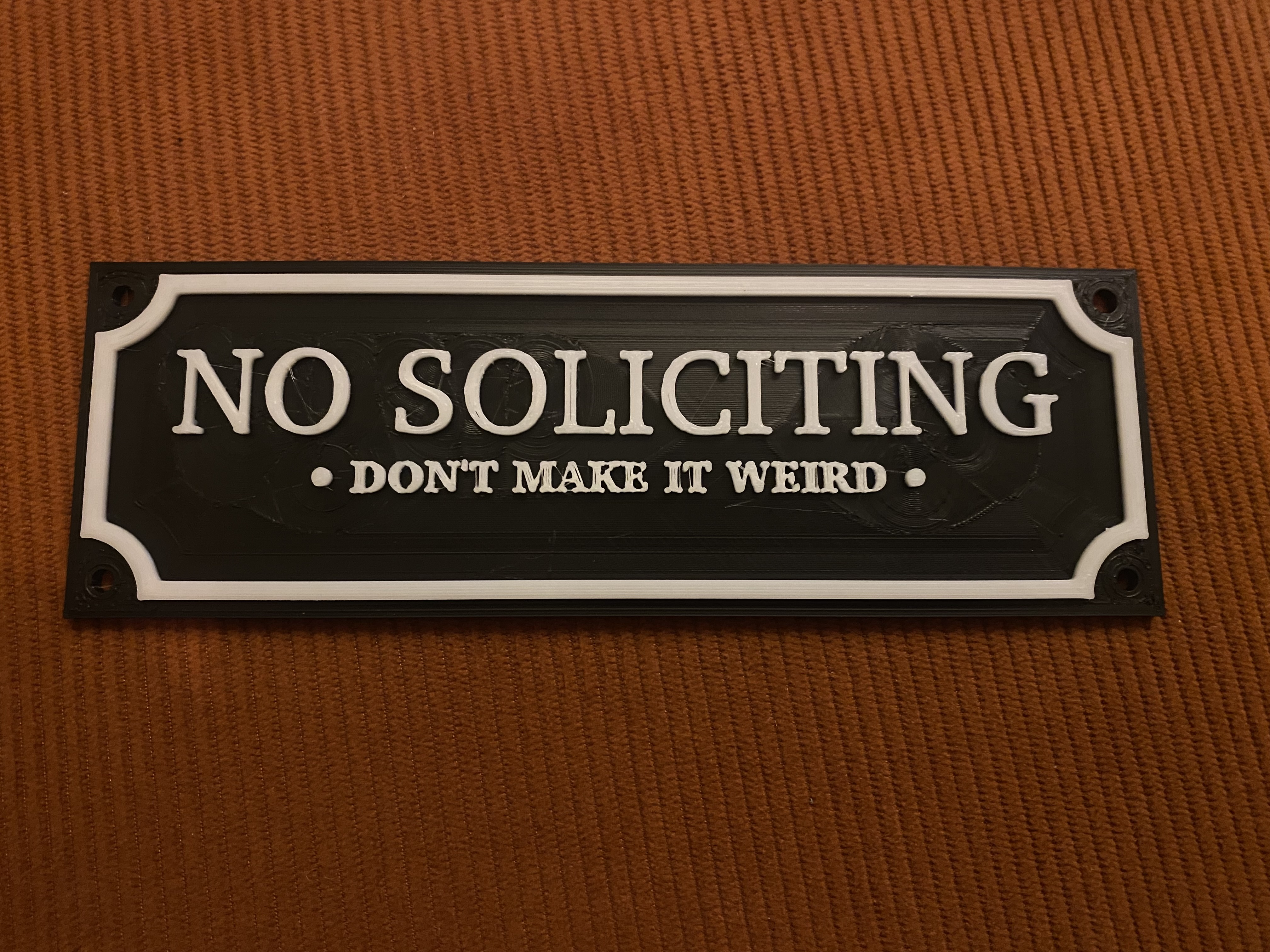 No soliciting sign