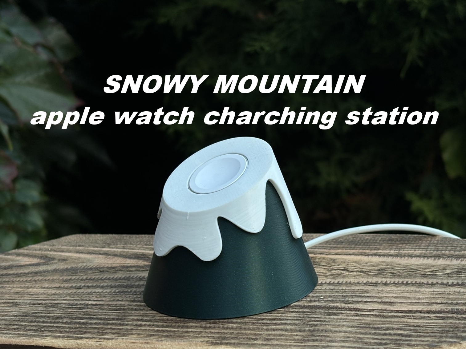 Snowy Mountain Apple Watch Charging Station