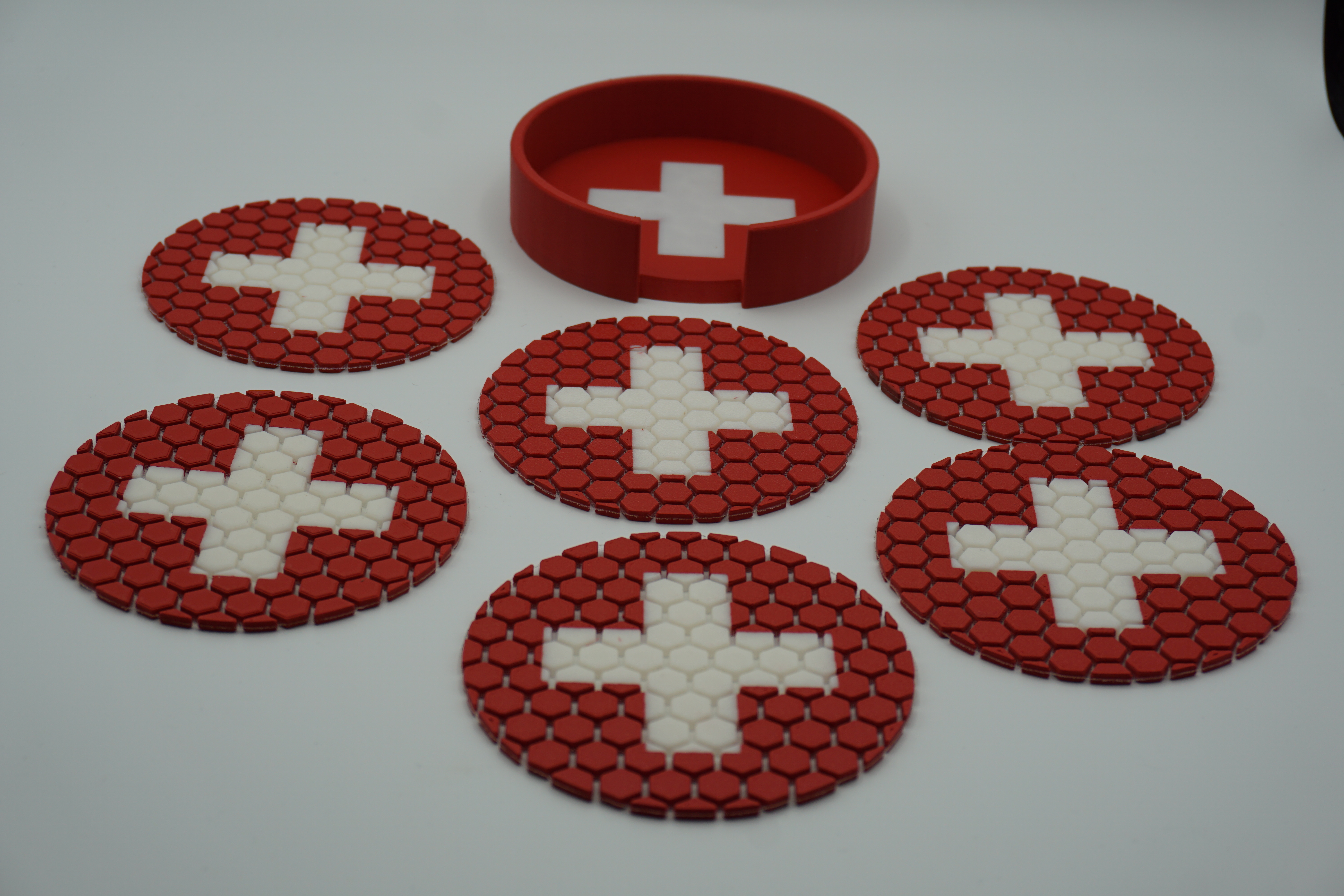 Flexible Swiss Coaster Set