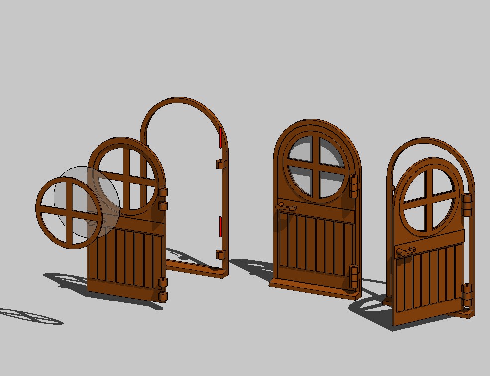 Hobbit Door. For dollhouse or to place against the skirting board in the children's room.
