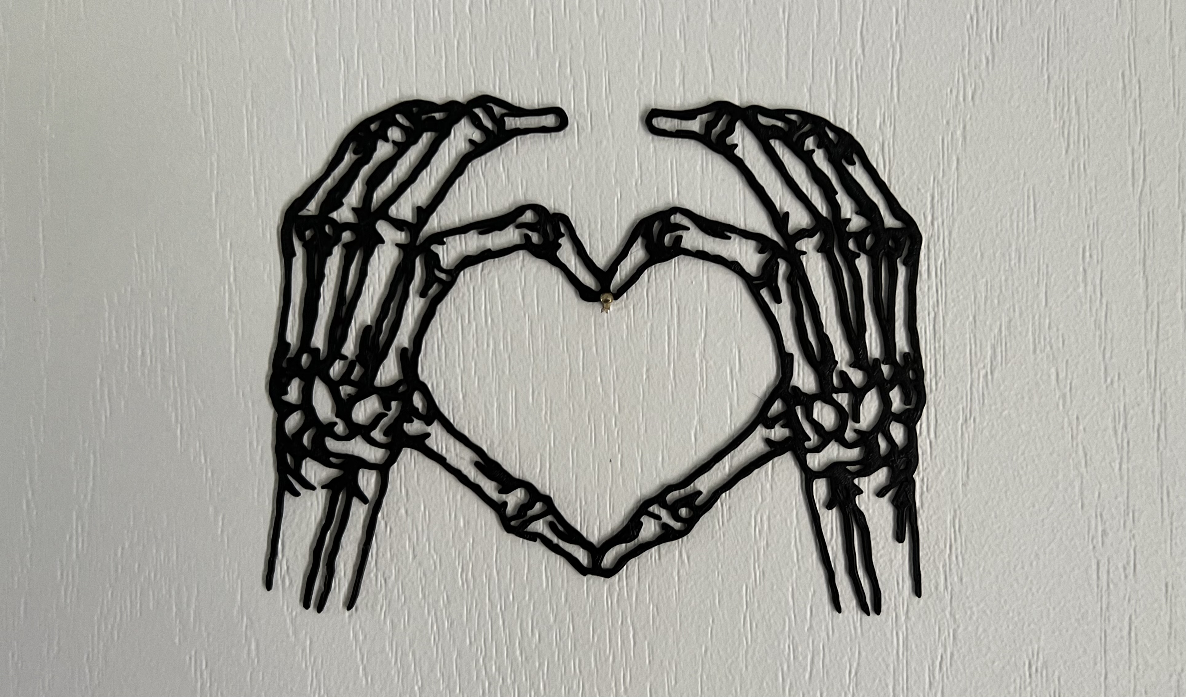 Skeleton Love Sign Wall Art