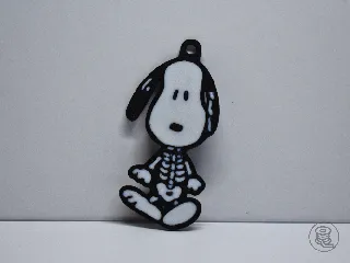 Snoopy Skeleton Keychain