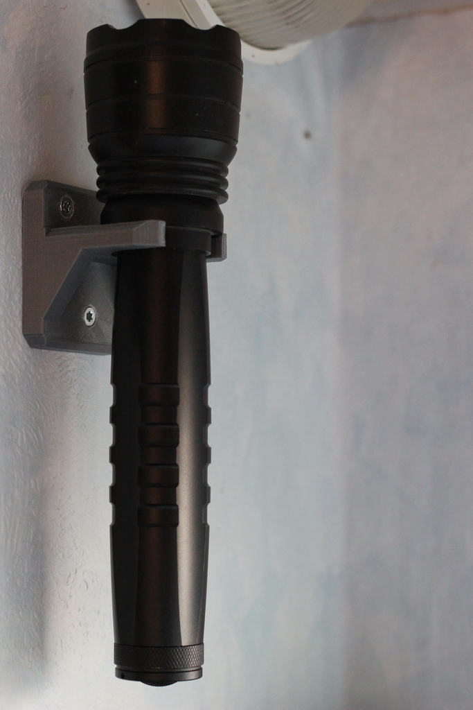 Simple wall Flashlight holder