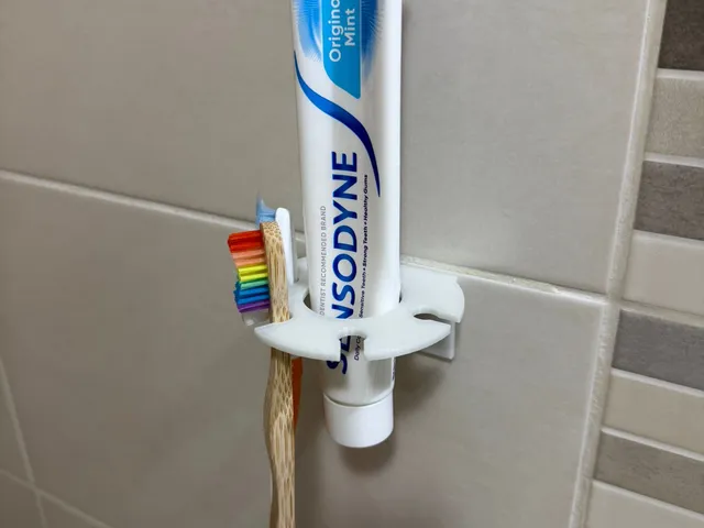 Toothbrush and Toothpaste Holder