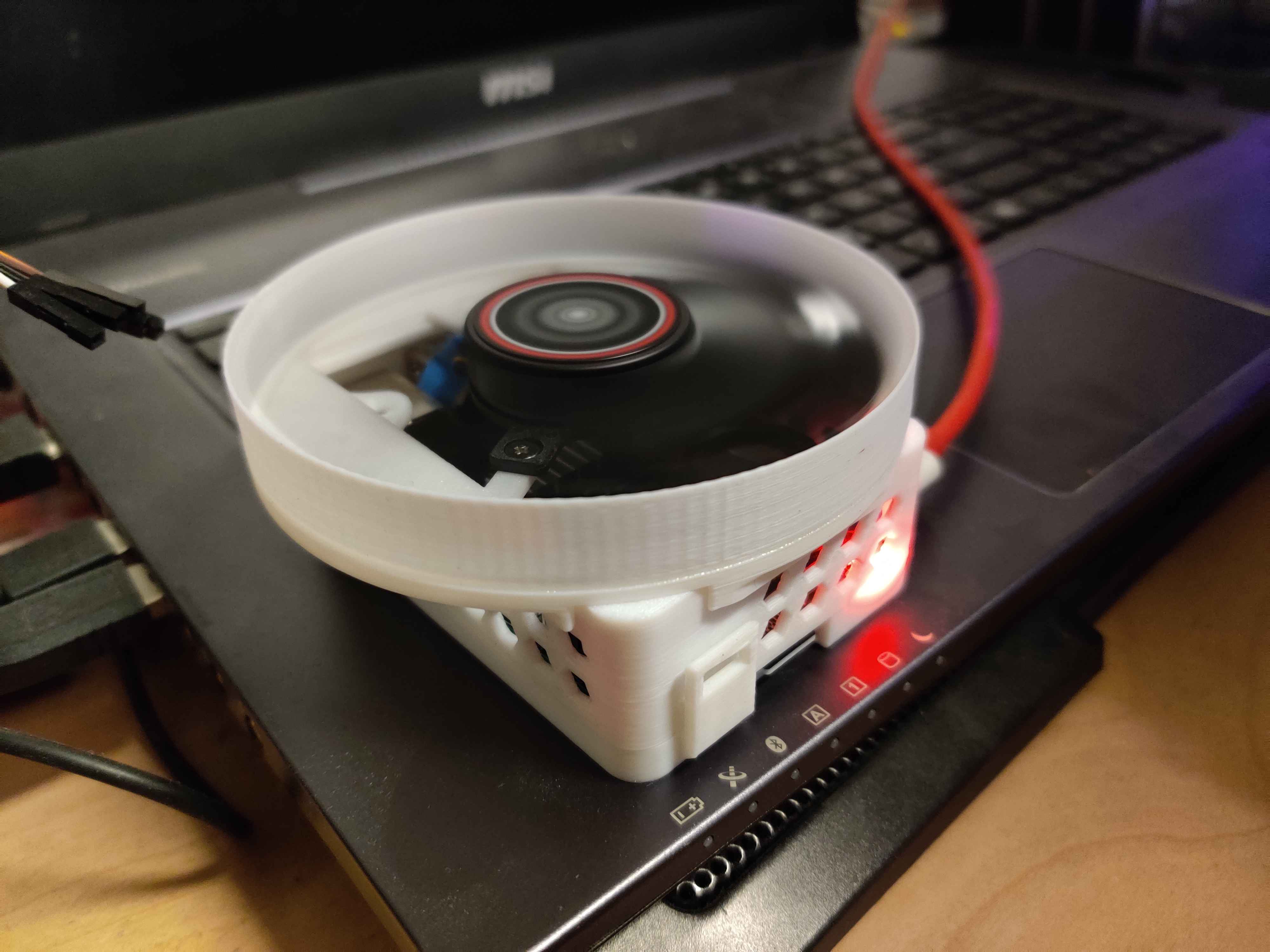 Raspberry Pi 4 Case with Cooling holes and 95mm fan mount.