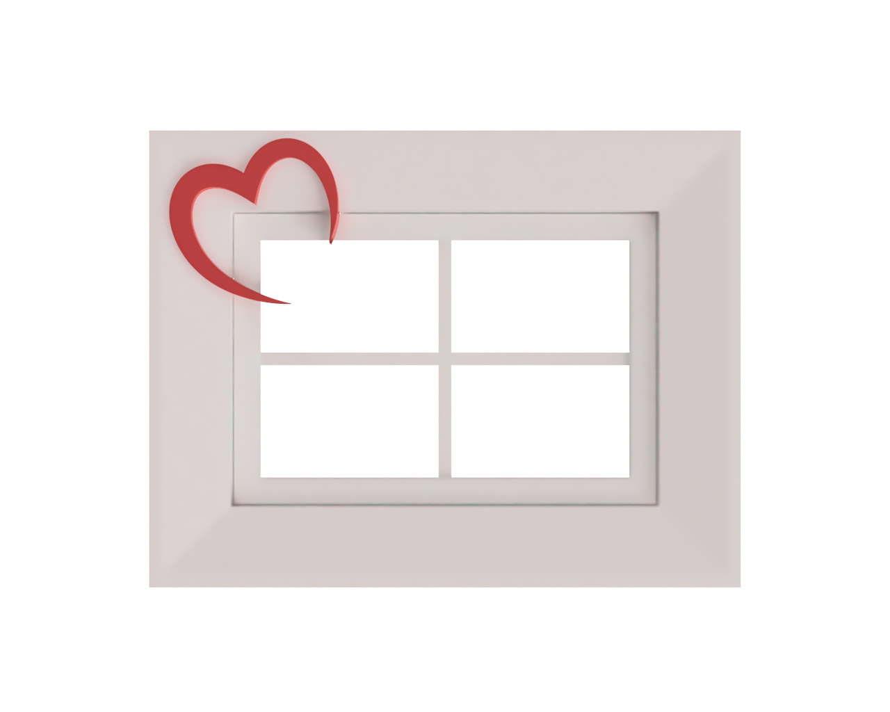 Fotorámeček heart, dvojbarevný (photo frame, dual-color)